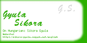gyula sikora business card